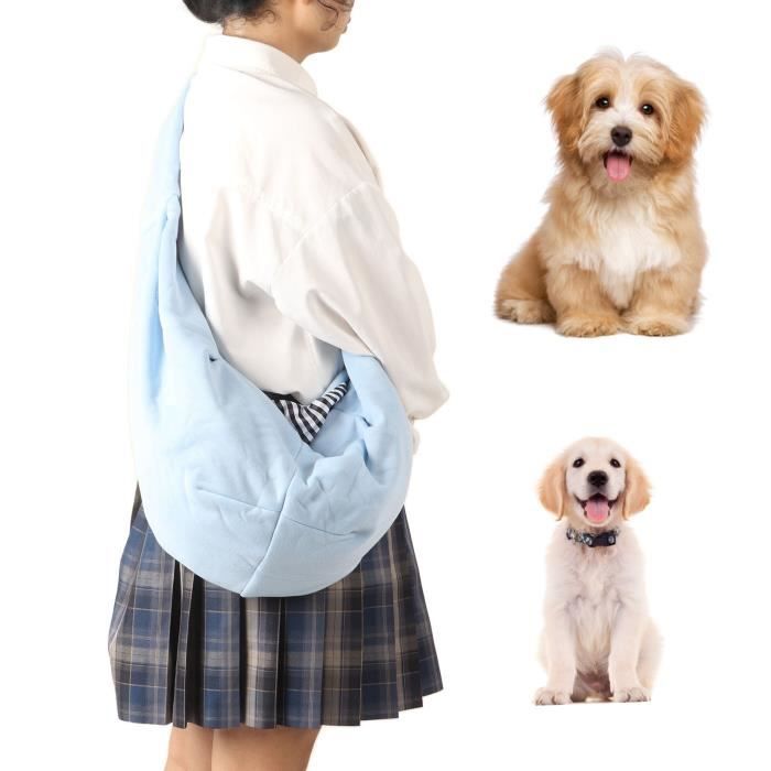 atyhao sac de pour chien sac à bandoulière pour animal de compagnie polyester mains libres sangle souple sac de transport 98666
