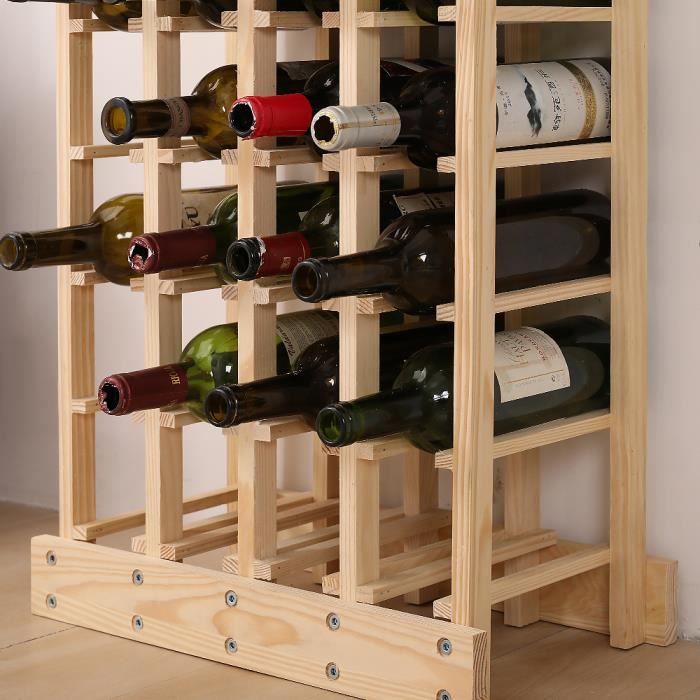 Sélection de Naturel en Bois vin Racks de stockage titulaire 24 To 30 bouteille Capacité