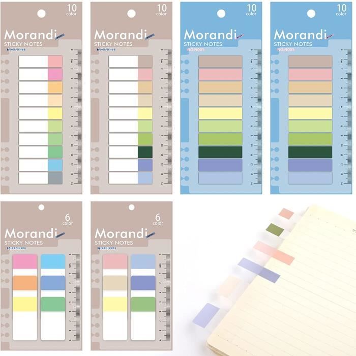 Lot De 96 Onglets Adhésifs Pastel - Organiseurs Autocollants Pour Classeurs, Livres Et Planning Mensuel