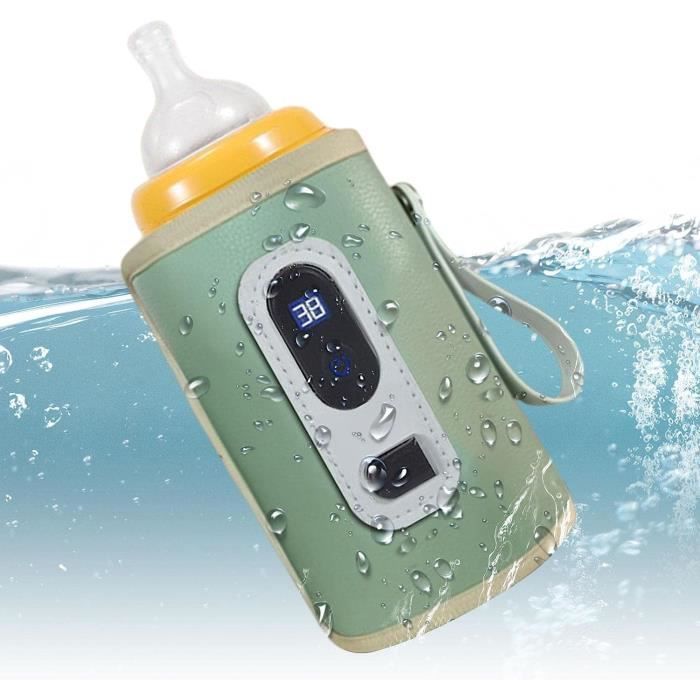 Chauffe-Biberon Portable USB – 6 Températures Réglables (38-55°C), Pour Voyage, Maison, Voiture – Avec Écran LCD