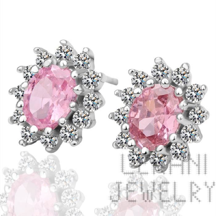 Rosy roses - Boucles d'oreilles fleurs perlées main image 1