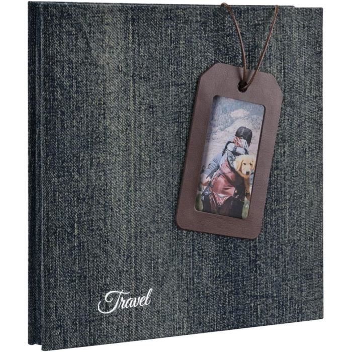 Album Photo Scrapbooking Album Photo Vierge avec Housse en Jean, 28 x