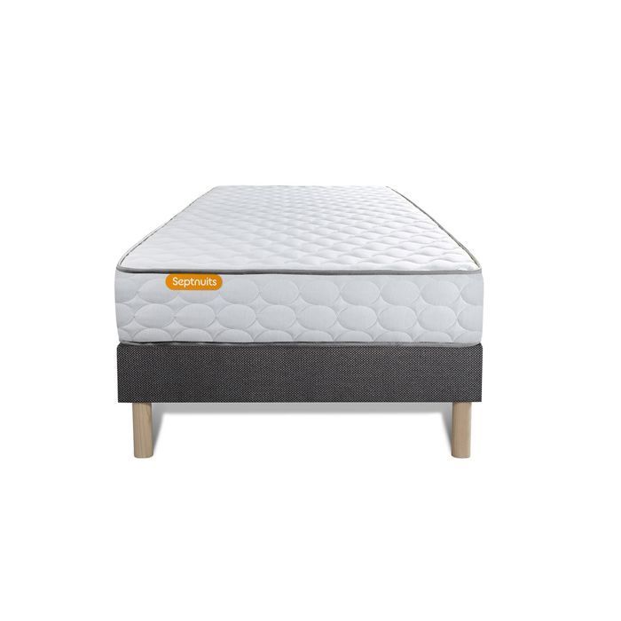 Ensemble matelas Mémoire de forme + sommier 90x190 Memo