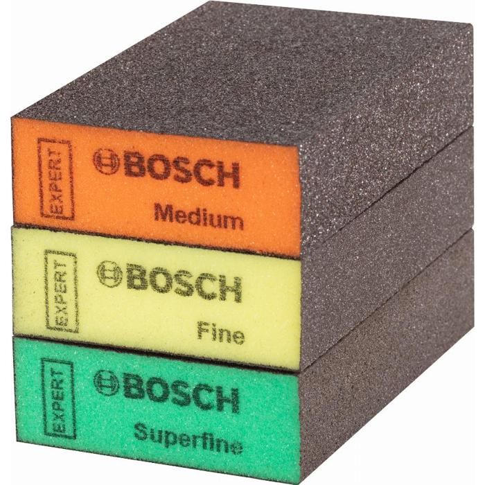 Eponge abrasive Bosch 69X97X26mm grain intermédiaire - vue 3