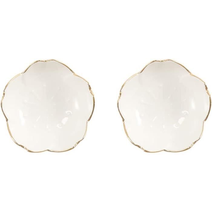 DOITOOL Lot De 2 Mini Bols Porcelaine Fleur De Cerisier 7cm - Bols à Trempette Sauce Soja Sushi Dessert