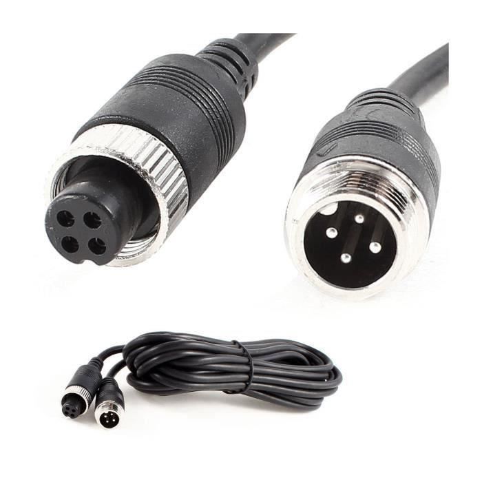 5m Noir Connecteur 4 Broches Cable D Alimentation M F Pour Systeme De Moniteur De Voiture Prix Pas Cher Cdiscount