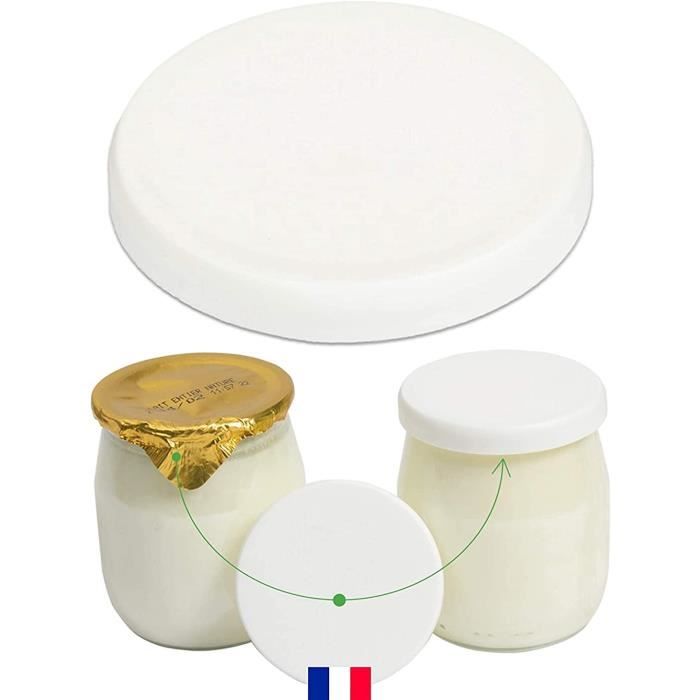 Monboco, Lot de 30 Couvercles universels pour Pots de Yaourt, diamètre 56  mm, Fabrication française