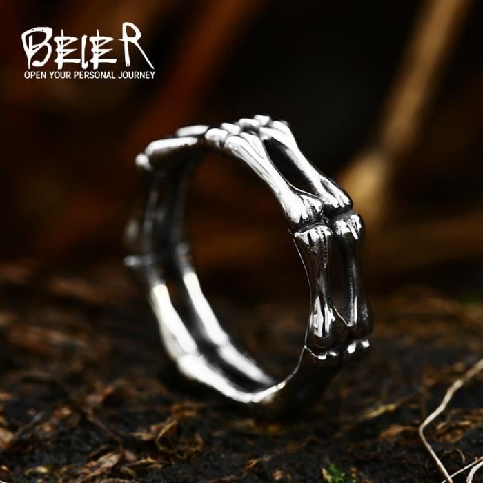 Bracelet Pour Homme En Perles De Crâne - Style Gothique Et Punk - Accessoire De Mode Pour Toutes Occasions - 3
