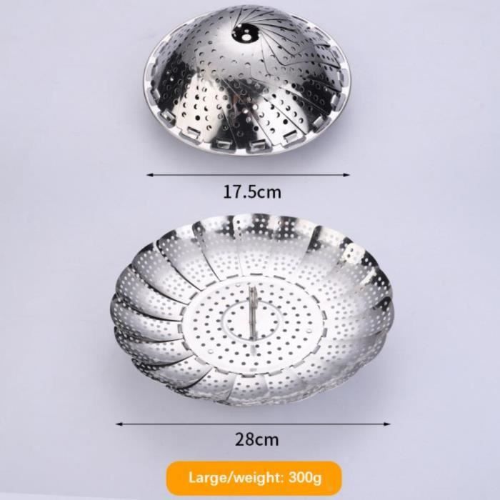 Grille Ronde Inox 38 Cm Pour Cuisson Vapeur, Barbecue Ou Pressage - Compatible Casseroles Et Faitouts