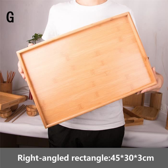 Assiette Plateau En Bois Rectangulaire - Marron, Générique, Bon état