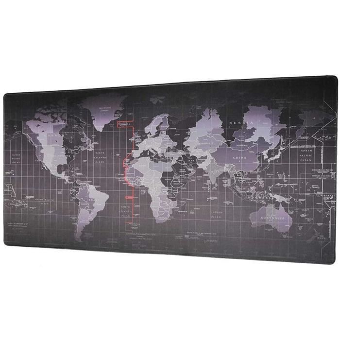 Buyi-World Support pour ordinateur portable avec tapis de souris noir 48 x 26 cm alliage daluminium rotatif à 360 ° 