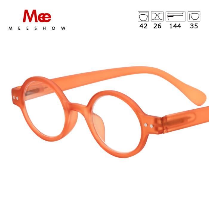 Orange Dioptrie 1 00 Lunettes De Lecture A Monture Ronde Pour Homme Et Femme Verres Transparents Et Ele Achat Vente lunettes de lecture Cdiscount