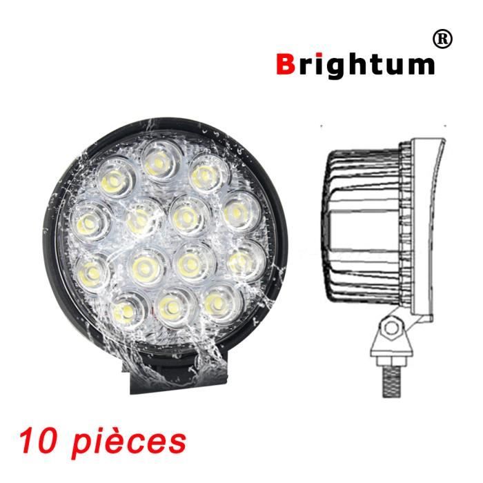 10x42W phares de travail LED BOAT Camion tracteur feux lampe projecteur 12v 4wd 