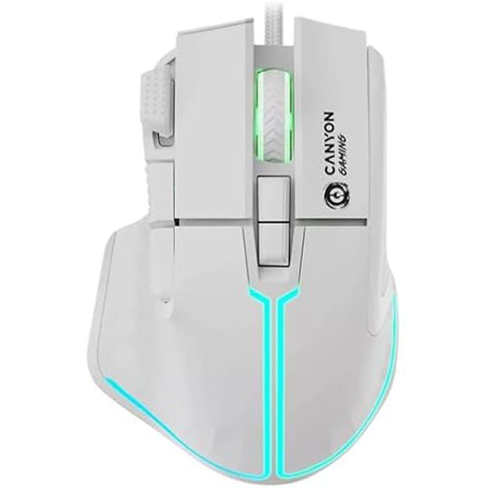 Souris Gamer - CANYON - Fortnax GM-636 - 20000 DPI - 9 Boutons Programmables - Éclairage Multi