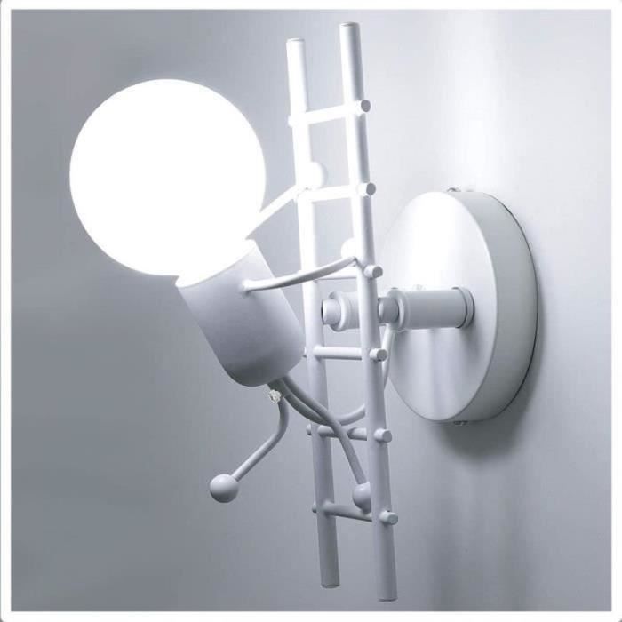 YOLISTAR Créatif Humanoïde Lampe Murale Interieur Applique Murale Moderne Lampe de Mur Max 60W E27 Art Déco pour Chambre Denfants