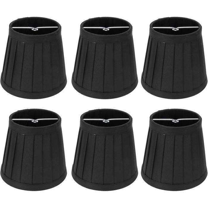 Qiilu Abat-jour En Tissu Baril Pour Lampe De Table 2 Pièces Double Petit Abat-jour Clip Sur