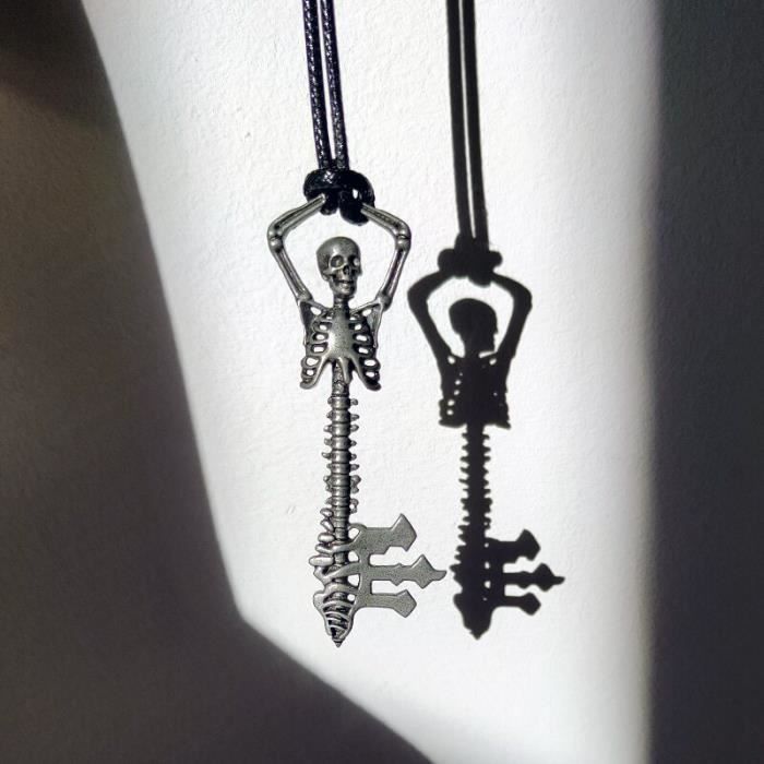 Lot De 3 Bijoux Halloween Pour Femme/Ado - Collier Citrouille/Crâne, Boucles D'Oreilles, Bracelet Squelette - Alliage