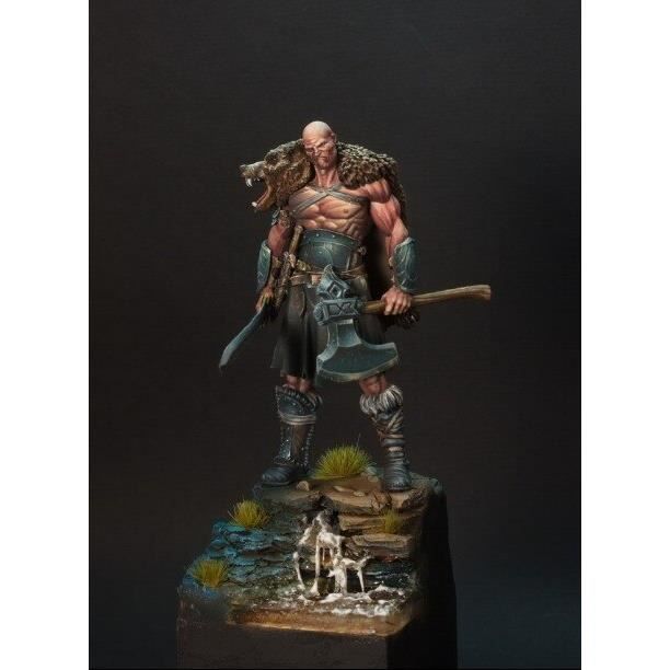 Figurine Résine 1/24 Fantasy Hero Blade Warrior - Kit Non Assemblé Non Peint, Chine