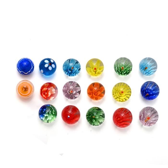 Lot De 100 Billes En Verre Colorées - 16mm, 10 Styles - Pour Jeux, Décoration, Aquarium - 3