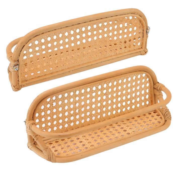 Étagère 5 Niveaux En Rotin Marron - Dimensions 90x35x195 Cm - Occasion Bon État Général