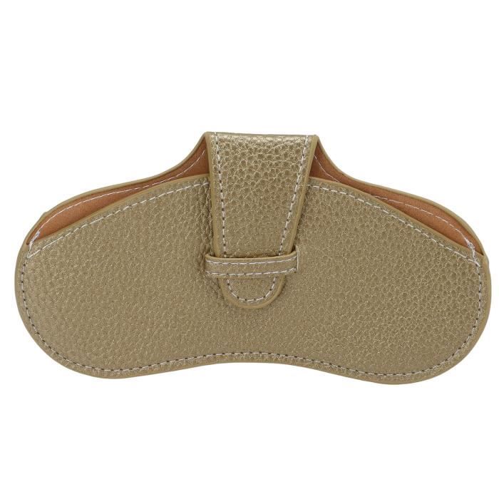 Protection Verres Porte-Lunettes Ixkbiced En Cuir PU Avec Base Magnétique - Doublure Peluche, Protection Anti-Rayures Support Lunettes