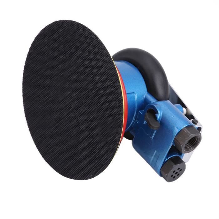 Outil De Ponçage Pneumatique 125 Mm Avec Port Aspiration - Bloc Ponçage Collecte Poussière, Pour Bois, Automobile, Finition, Livré Avec 10 Disques Abrasifs - 4