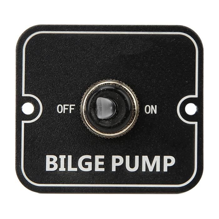 Nikou Panneau De Commutation Pompe De Cale 12V – Interrupteur 3 Voies (Manuel/Off/Auto) Avec LED Et Fusible 5A