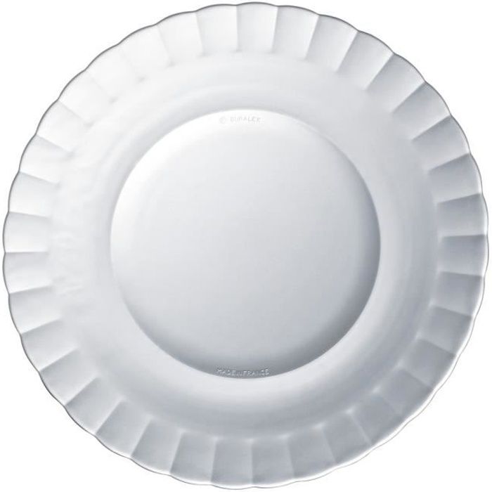 Assiette plate - DURALEX - Paris - 23 cm - Verre trempé - Compatible lave-vaisselle