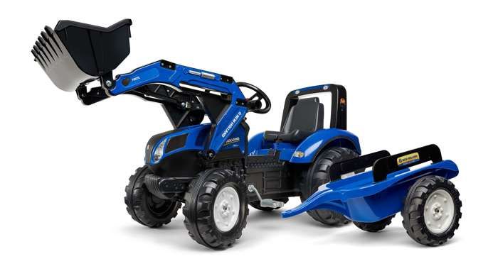 Tractopelle New Holland T8 + Pelle + Remorque - FALK - 100% fabriqué en France - 40% plastique recyclé