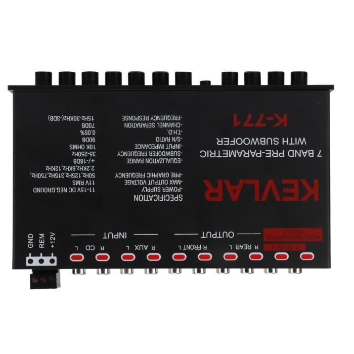 ROM Égaliseur Graphique 7 Bandes Égaliseur Graphique Audio De Voiture Réglage Du Gain Variable