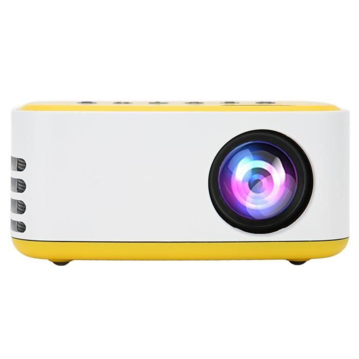 (Jaune) Mini Projecteur 1080P 500LM LED WiFi USB Vidéo Portable En
