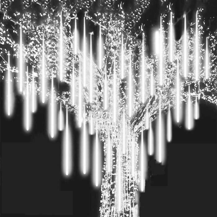 NY13981-Météores Pluie Guirlande lumineuse LED - 30cm 10tubes 360 ampoules Lampes en forme de stalactites à haute luminosité - Étan