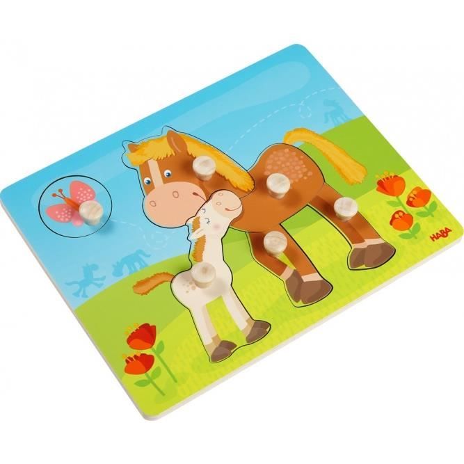 Lunch Box HABA Thème Chevaux - Boîte à Goûter Enfant Avec 2 Compartiments, Fermeture Clip