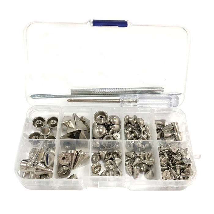 Bullet Rivet, Punk Nail Snap Fastener Tool Kit Bullet Studs Spikes ...