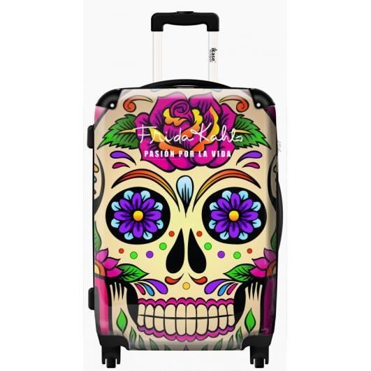 Frida Kahlo Tete De Mort Avec Fleur Sur Fond No Noir Achat Vente Valise Bagage 2009960604134 Cdiscount