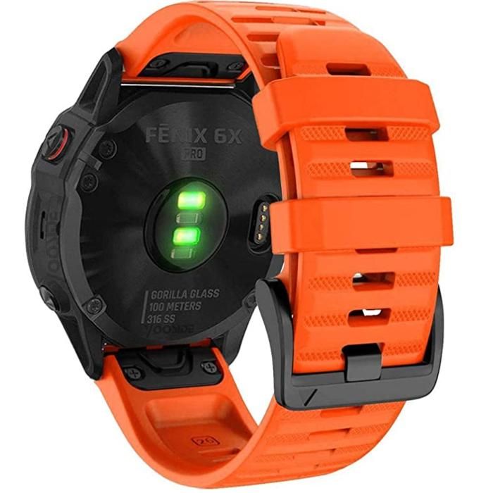 Bracelet En Titane QuickFit 26 Mm Pour Garmin Fenix 6X/5X - Noir - Qualité Supérieure