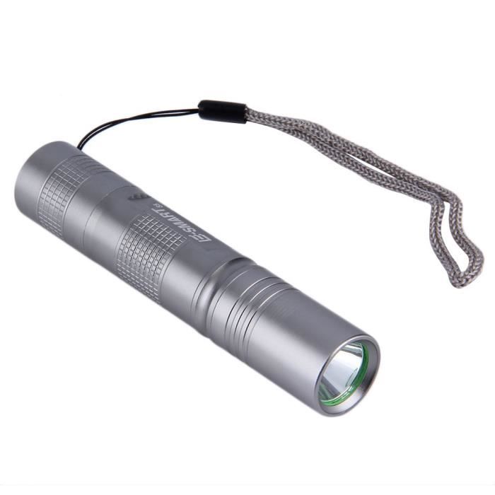 outil de camping en plein air pour lampe de poche à piles s5 ultra bright, gris