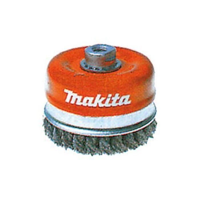 Makita Brosse boisseau à fils acier torsadés pour meuleuses dangle 115 à 150 mm - P-04488
