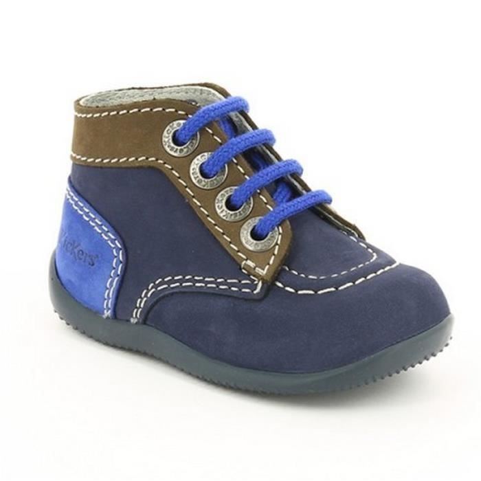 Kickers Bottillons Bebe Garcon Bleu Marine Bonbon 21 Medium Bleu Bleu Cdiscount