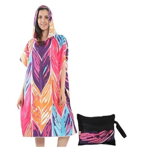 Poncho De Surf Nova Blue - Serviette à Capuche Adulte 100% Coton Turc - Pour Plage, Piscine, Changement Discret