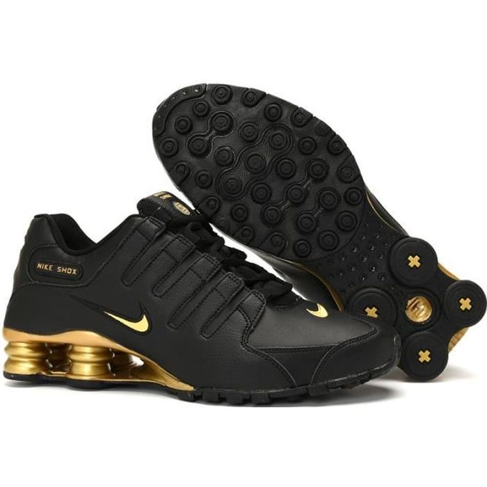 Nike shox 2025 noir et or
