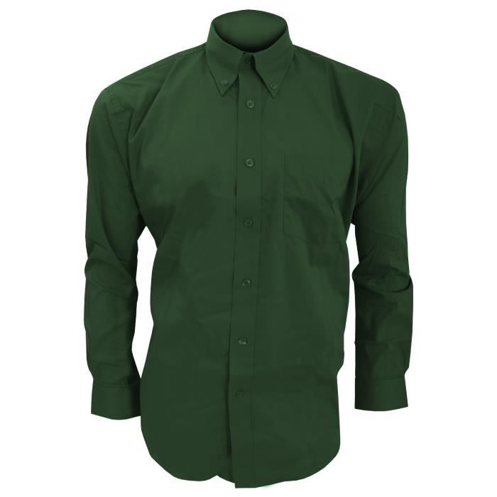 Chemise vert bouteille homme clearance