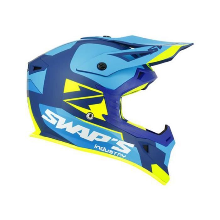 SWAP'S - Casque Moto Cross Blur S818 Noir Mat - Homologu