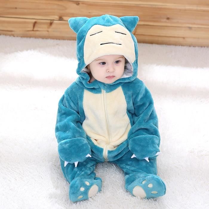 Bebe Grenouilleres Animal Pyjama Combinaison Pyjama Avec Fermeture eclair 0 24 Mois Unisexe Bleu Cdiscount Pret a Porter