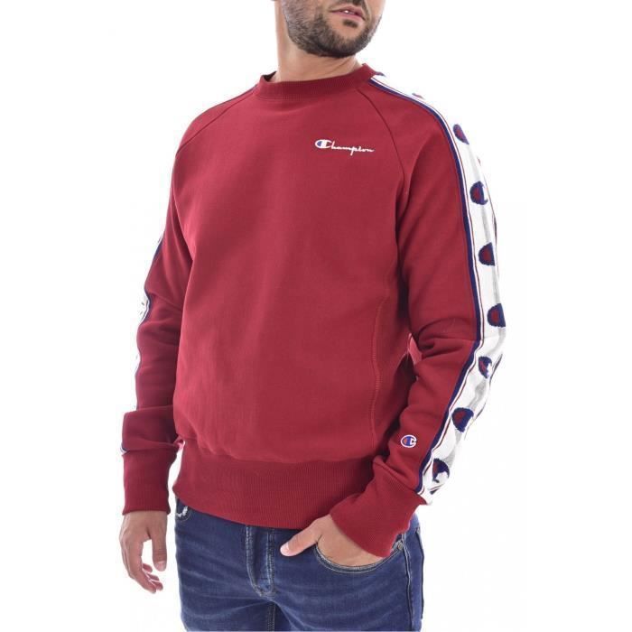 Pull Sweat homme Champion col rond ras du cou Taille L Rouge (P162) - Vêtements