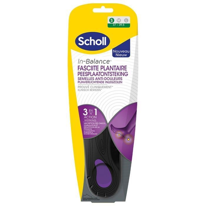 Semelles-Scholl Semelles Anti-Douleurs Fasciite Plantaire Taille S Pointure 37-39.5 - 1 Paire (Taille : M)