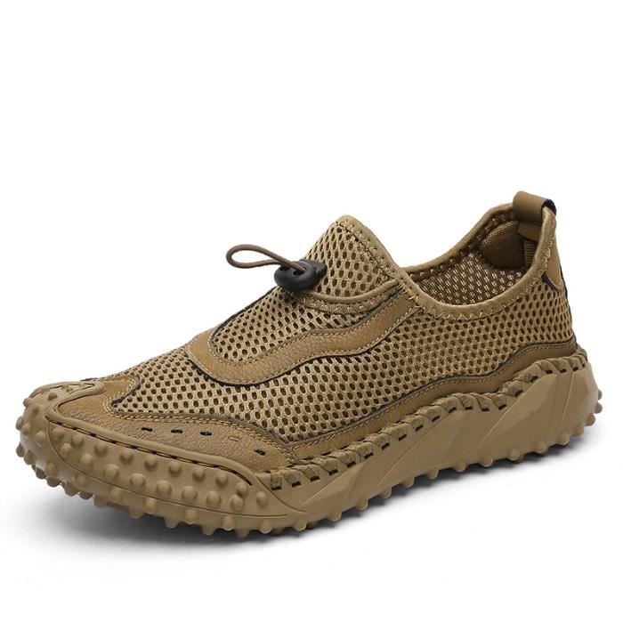 INSFITY Baskets Homme en Maille INSFITY - Voyage à Pied Eté Casual Sport - Kaki