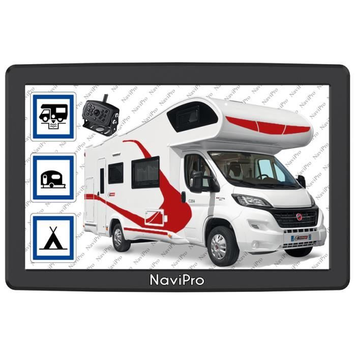 GPS Poids Lourd avec Camera DE RECUL sans Fil, NaviPro Active PND, 7  Pouces, GPS pour Camion Bus Voiture, Ventouse Aimanté, Europe