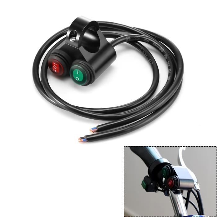 Commutateur Guidon Moto Universel 22mm - Interrupteur Phare Clignotant - Pour Custom Et Sport