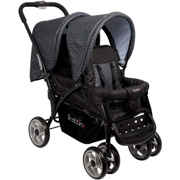 TROTTINE Poussette double Twinbi Nami gris Cdiscount